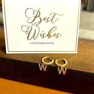 Letter “W” earrings